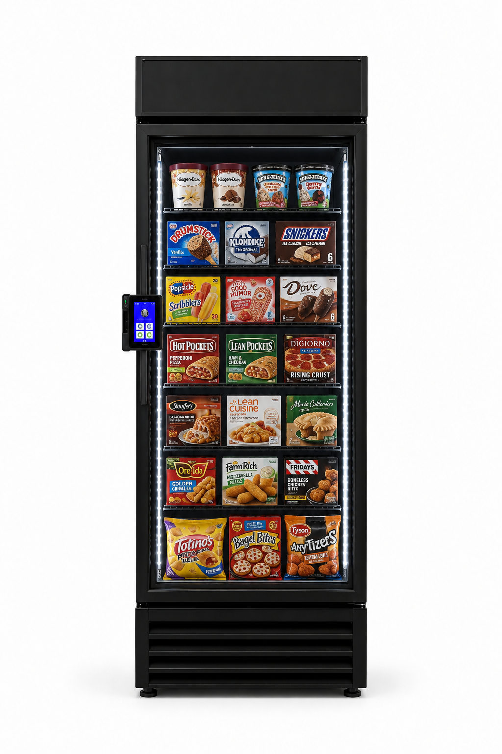 Frozen generic smart AI cooler with no branding